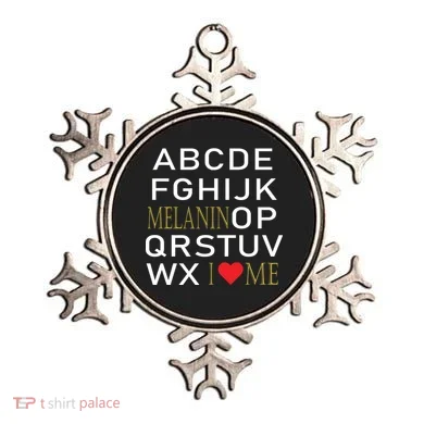I Heart Melanin Alphabet  Ornament