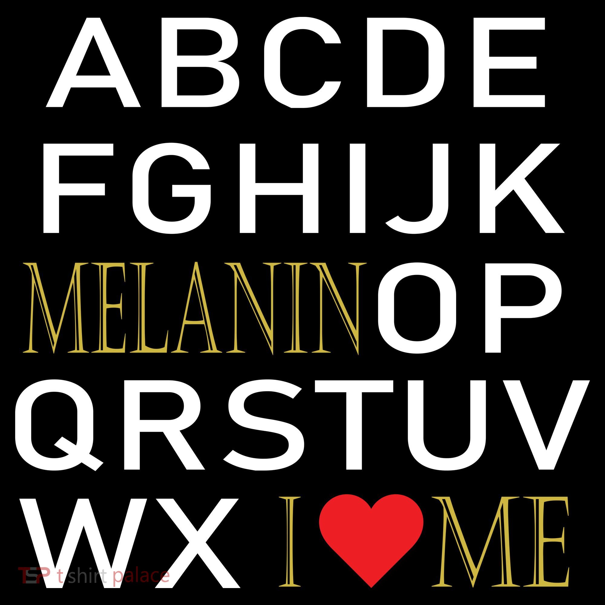 I Heart Melanin Alphabet  Ornament
