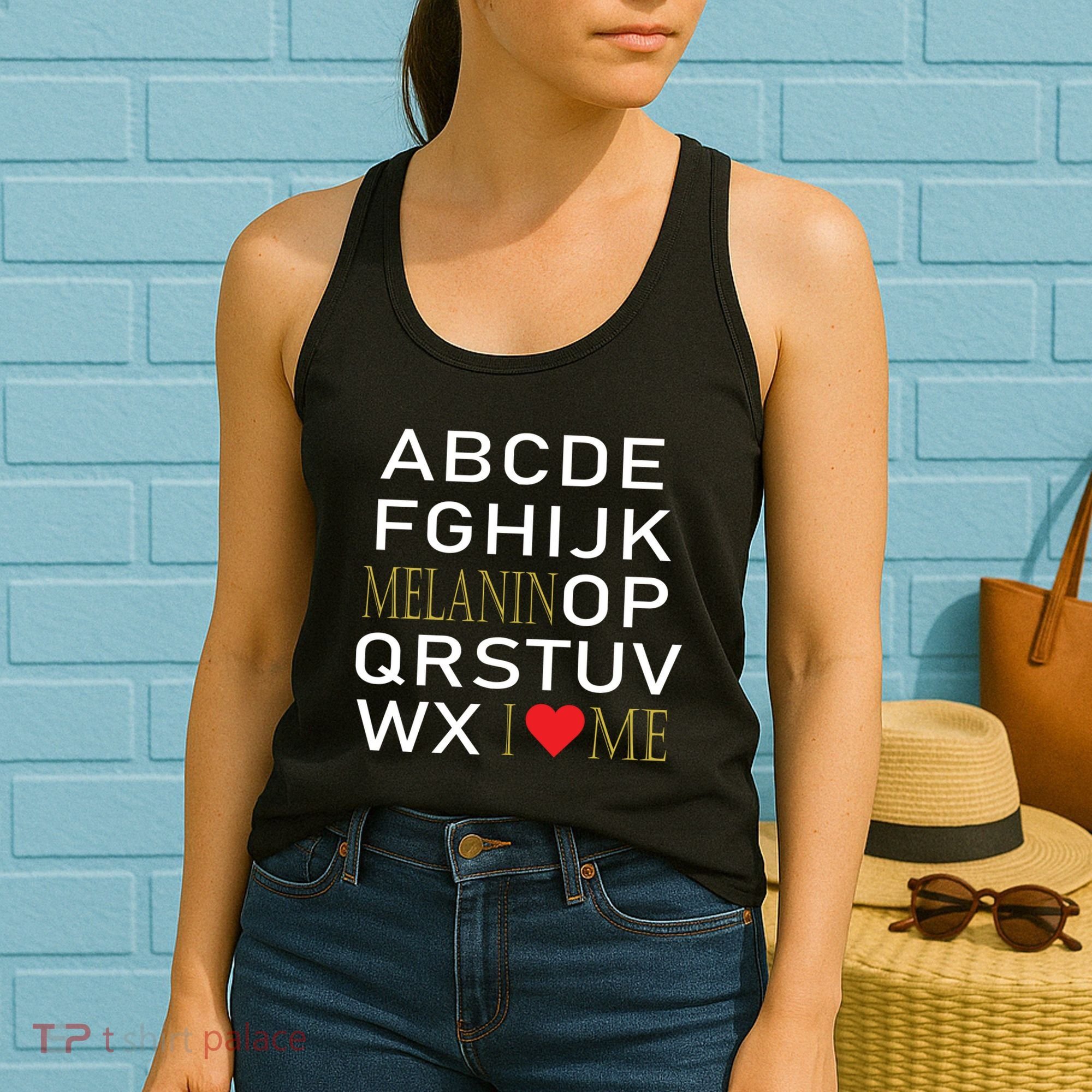 I Heart Melanin Alphabet  Women's Tank Top