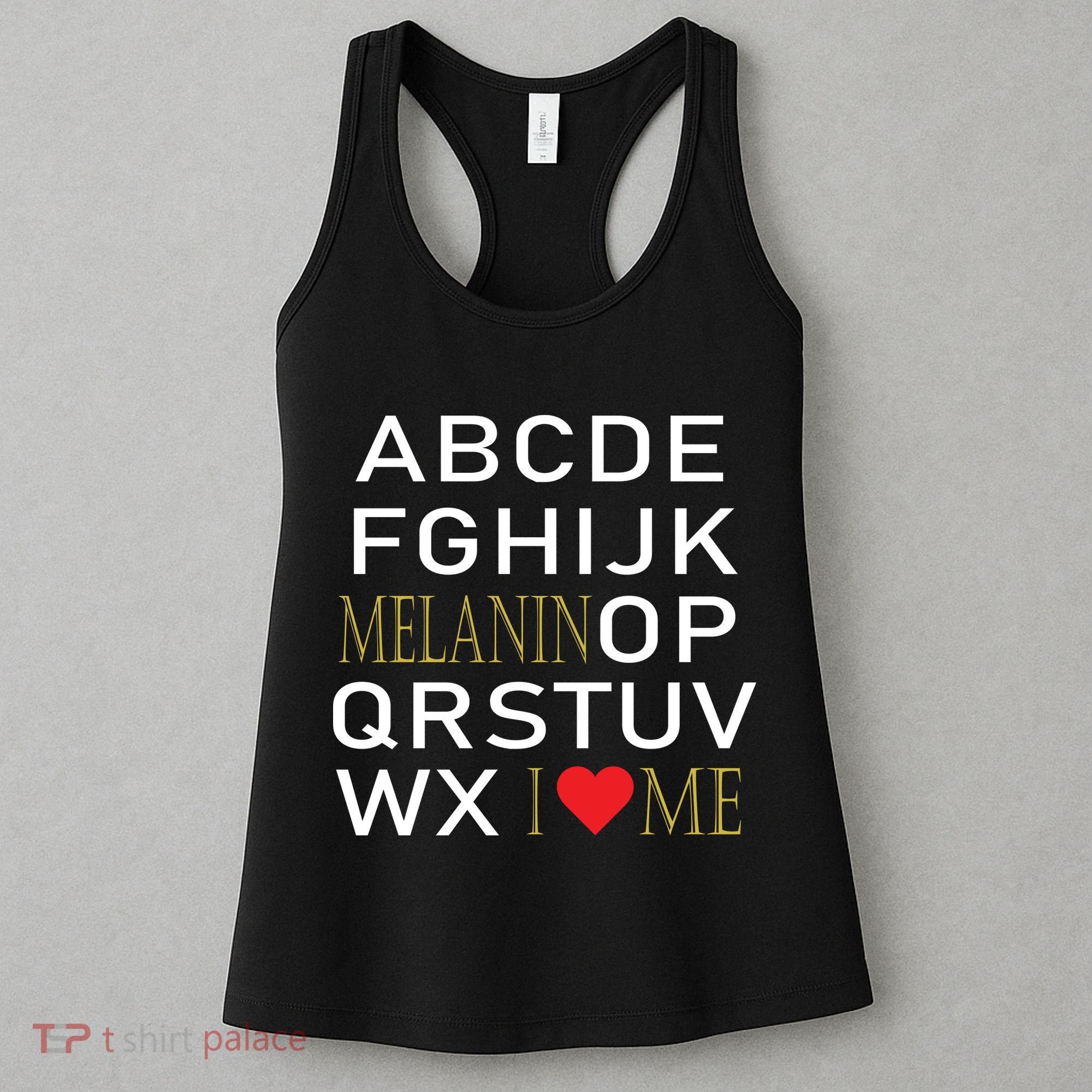 I Heart Melanin Alphabet  Women's Tank Top