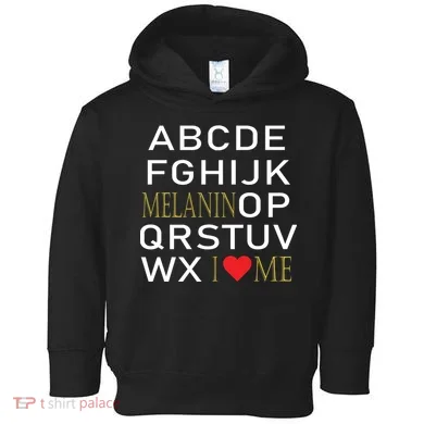 I Heart Melanin Alphabet  Toddler Hoodie
