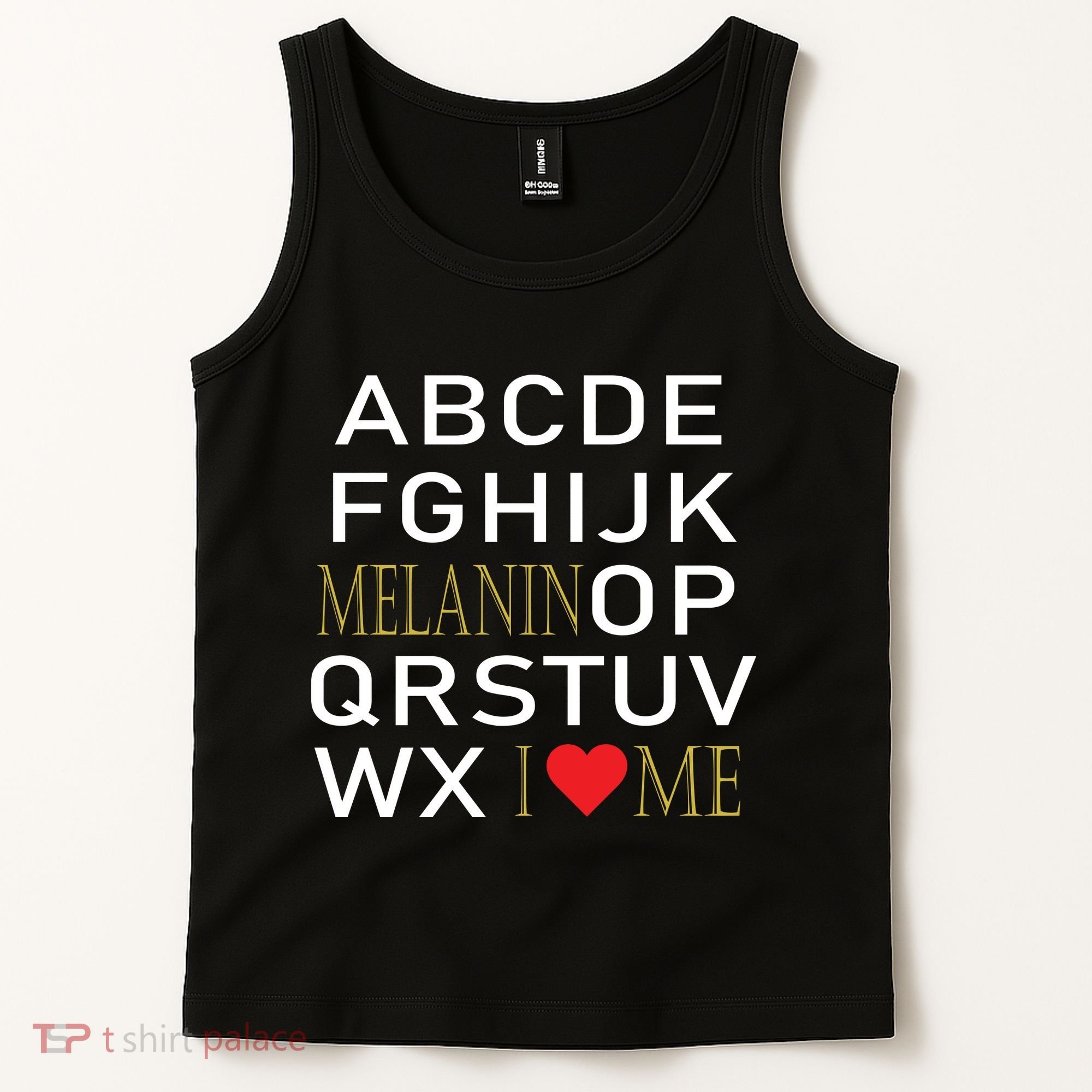 I Heart Melanin Alphabet  Tank Top