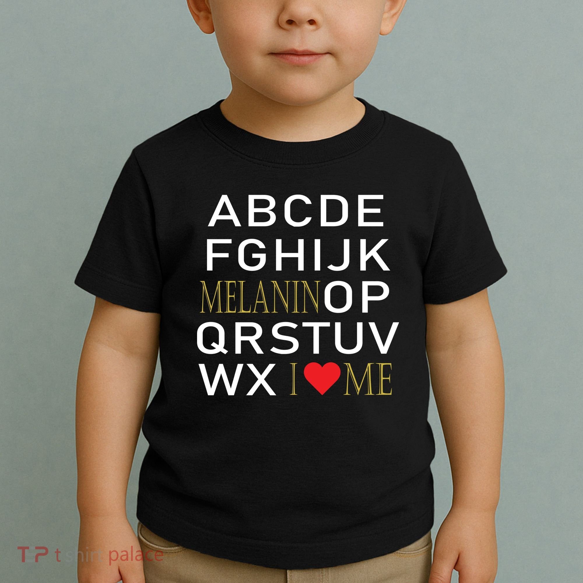 I Heart Melanin Alphabet  Toddler T-Shirt