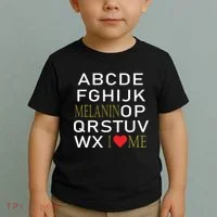I Heart Melanin Alphabet  Toddler T-Shirt thumb 2