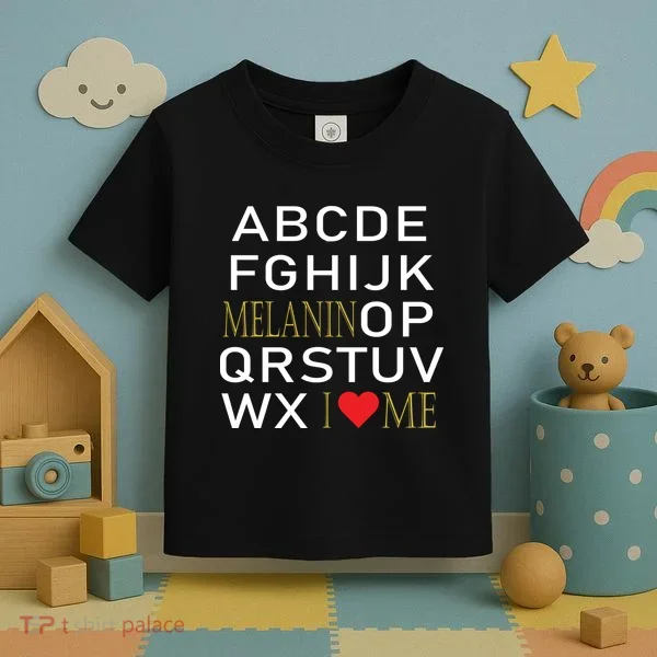 I Heart Melanin Alphabet  Toddler T-Shirt