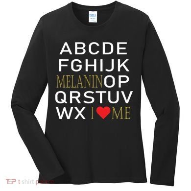 I Heart Melanin Alphabet  Women's Long Sleeve Shirt
