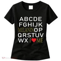 I Heart Melanin Alphabet  Women's T-Shirt thumb 0