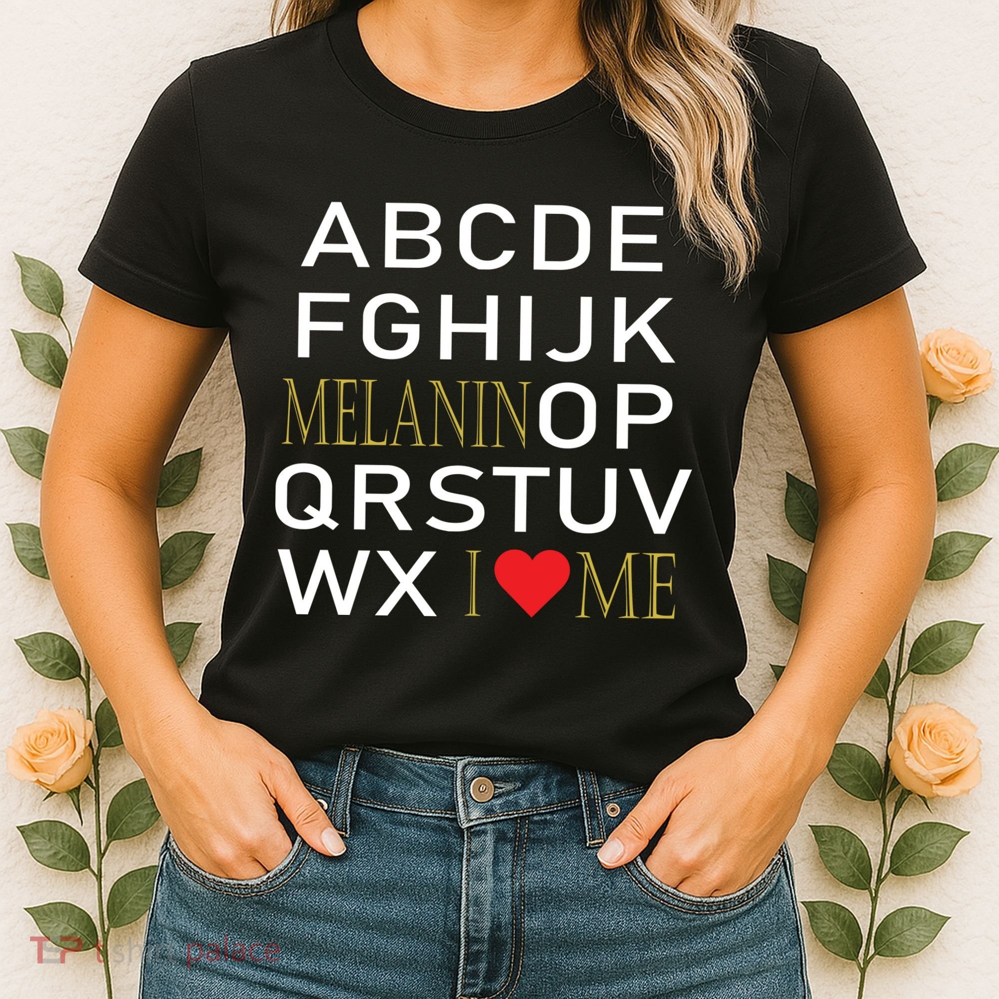 I Heart Melanin Alphabet  Women's T-Shirt