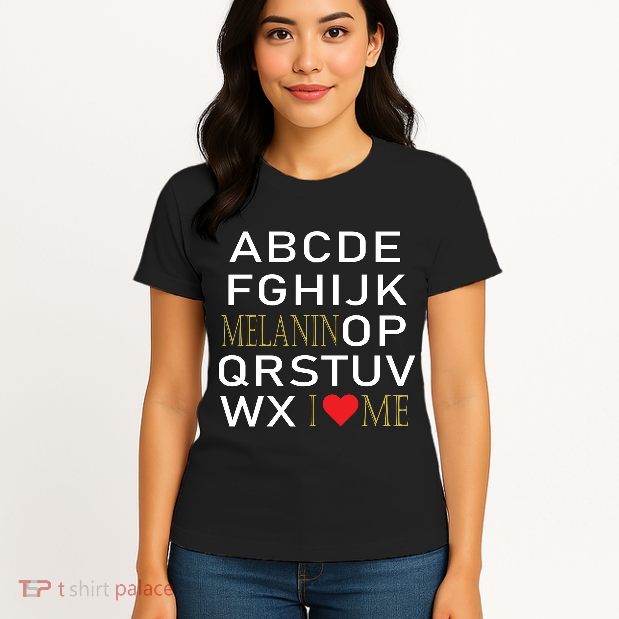 I Heart Melanin Alphabet  Women's T-Shirt