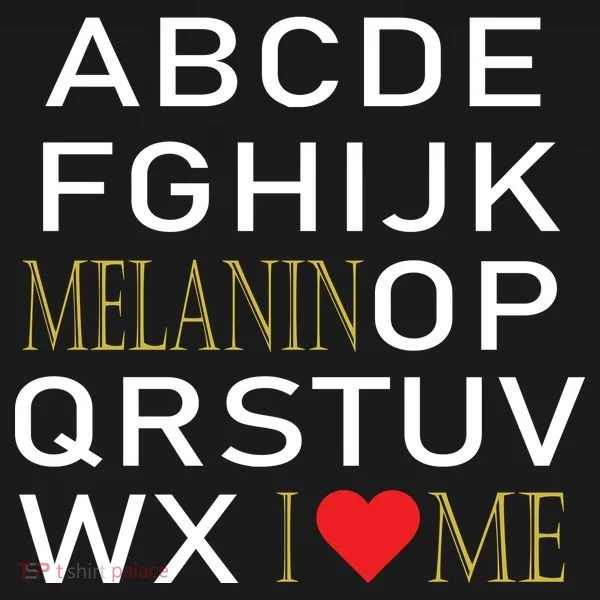 I Heart Melanin Alphabet  Women's T-Shirt