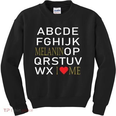 I Heart Melanin Alphabet  Kids Sweatshirt