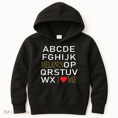I Heart Melanin Alphabet  Kids Hoodie