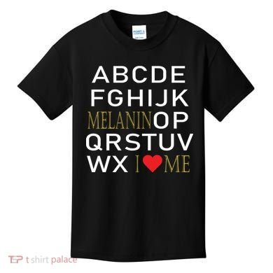 I Heart Melanin Alphabet  Kids T-Shirt