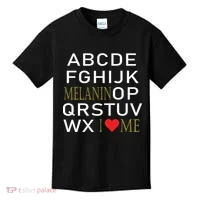 I Heart Melanin Alphabet  Kids T-Shirt thumb 0