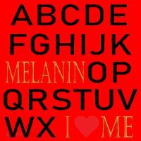 I Heart Melanin Alphabet  Santa Hat thumb 1