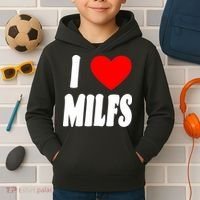 I Heart Milfs Kids Hoodie thumb 2