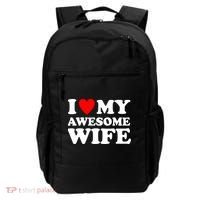 I Heart My Awesome Wife Backpack thumb 0