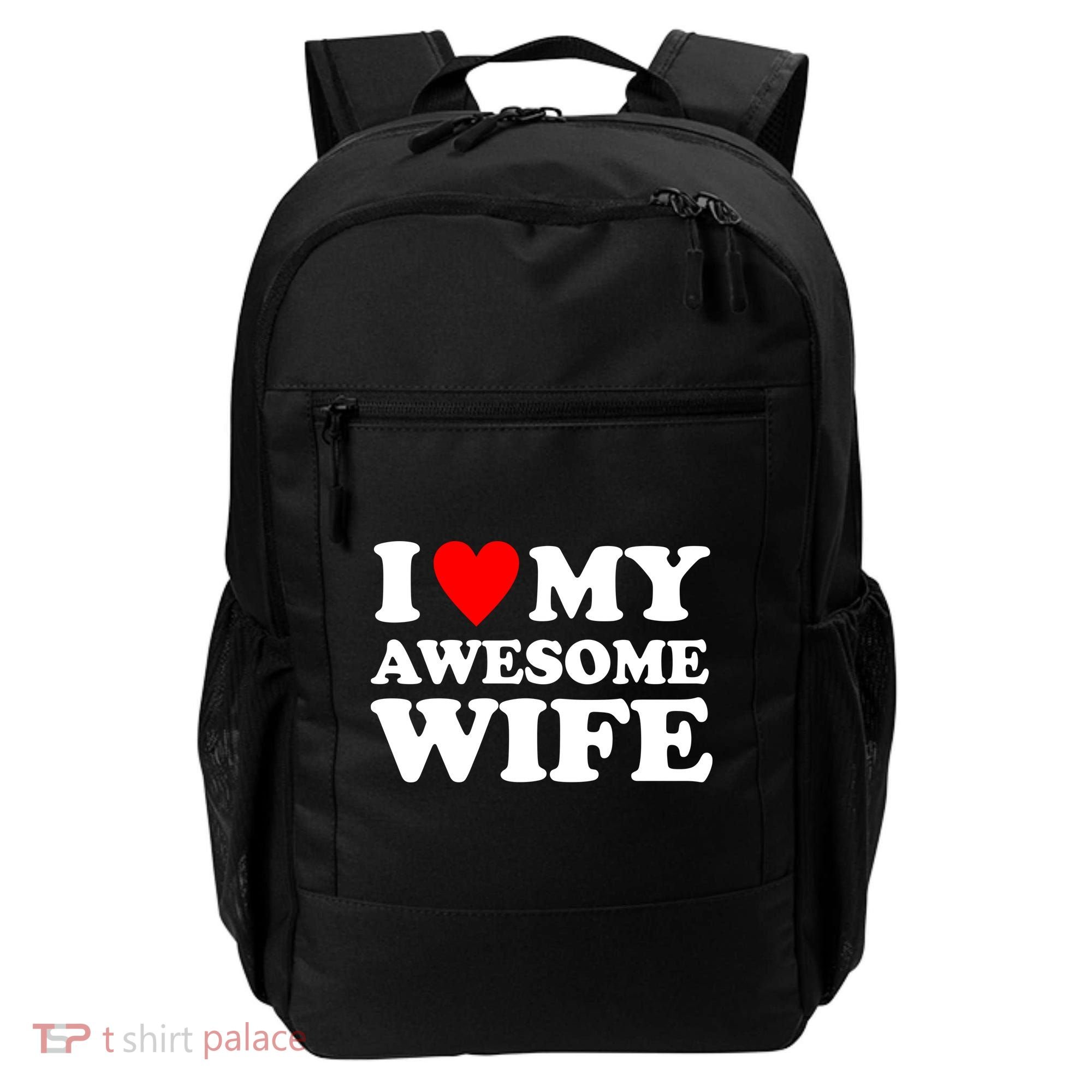 I Heart My Awesome Wife Backpack
