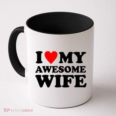 I Heart My Awesome Wife Coffee Mug