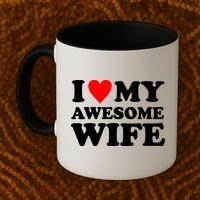 I Heart My Awesome Wife Coffee Mug thumb 2