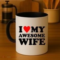 I Heart My Awesome Wife Coffee Mug thumb 4