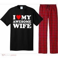 I Heart My Awesome Wife Pajama Set thumb 0