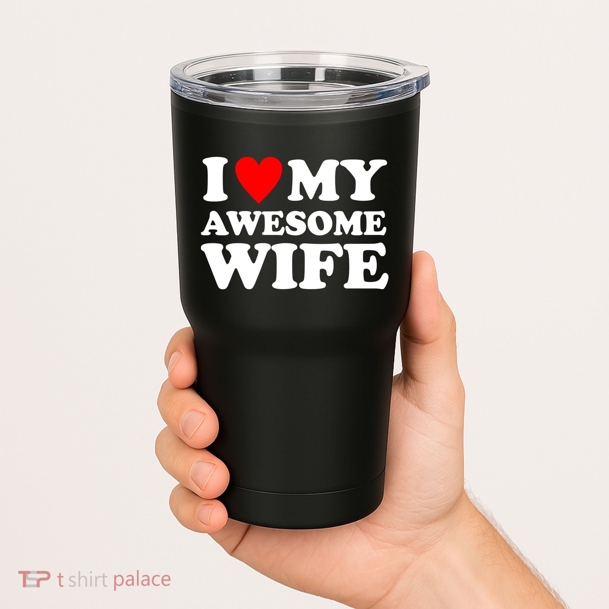 I Heart My Awesome Wife Tumbler