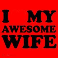 I Heart My Awesome Wife Santa Hat thumb 1