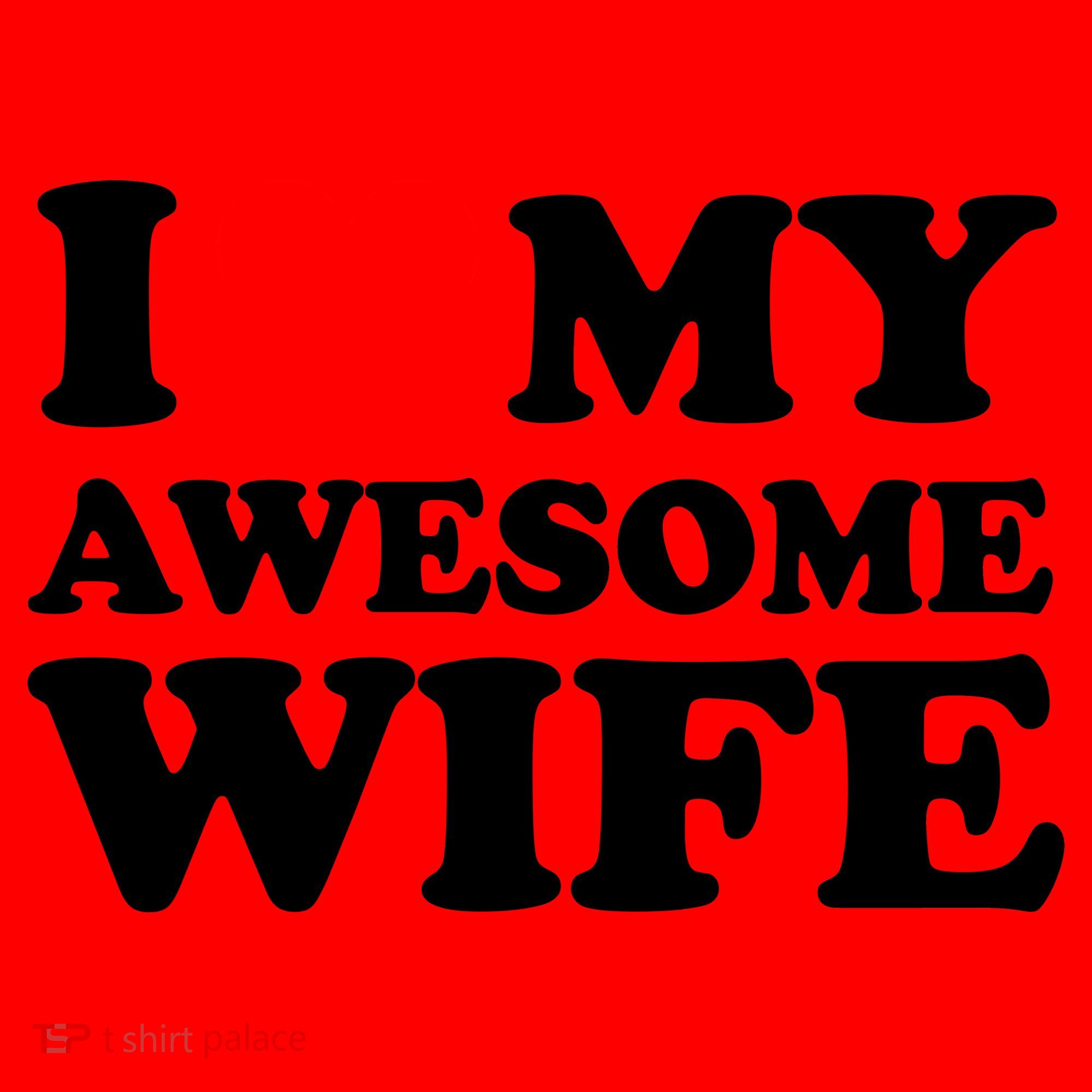 I Heart My Awesome Wife Santa Hat
