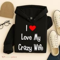 I Heart My Crazy Wife Hoodie thumb 4