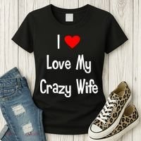 I Heart My Crazy Wife Women's T-Shirt thumb 3