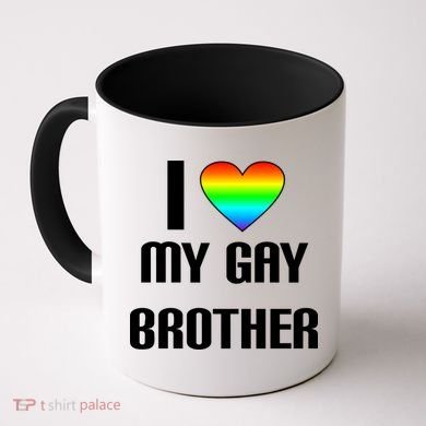 I Heart My Gay Brother Coffee Mug
