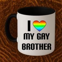 I Heart My Gay Brother Coffee Mug thumb 2