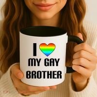 I Heart My Gay Brother Coffee Mug thumb 3