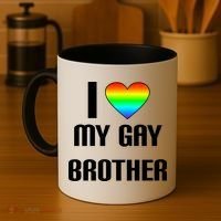 I Heart My Gay Brother Coffee Mug thumb 4