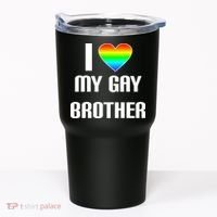 I Heart My Gay Brother Tumbler thumb 0