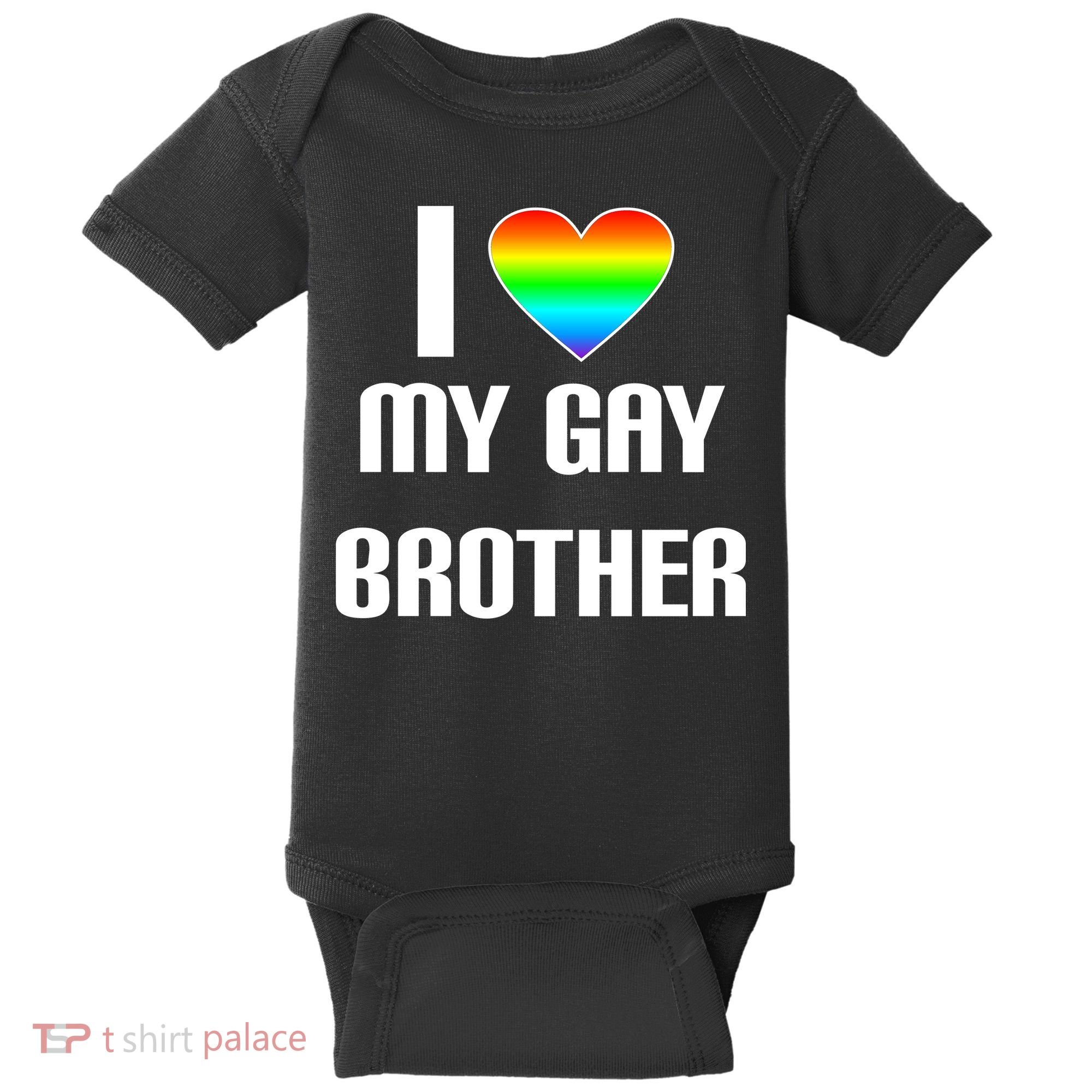 I Heart My Gay Brother Baby Bodysuit