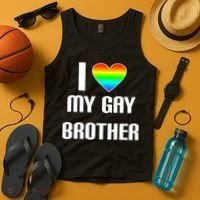 I Heart My Gay Brother Tank Top thumb 4