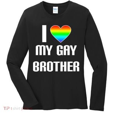 I Heart My Gay Brother Women's Long Sleeve Shirt