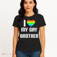 I Heart My Gay Brother Women's T-Shirt thumb 4