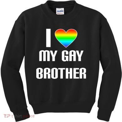 I Heart My Gay Brother Kids Sweatshirt