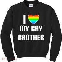 I Heart My Gay Brother Kids Sweatshirt thumb 0