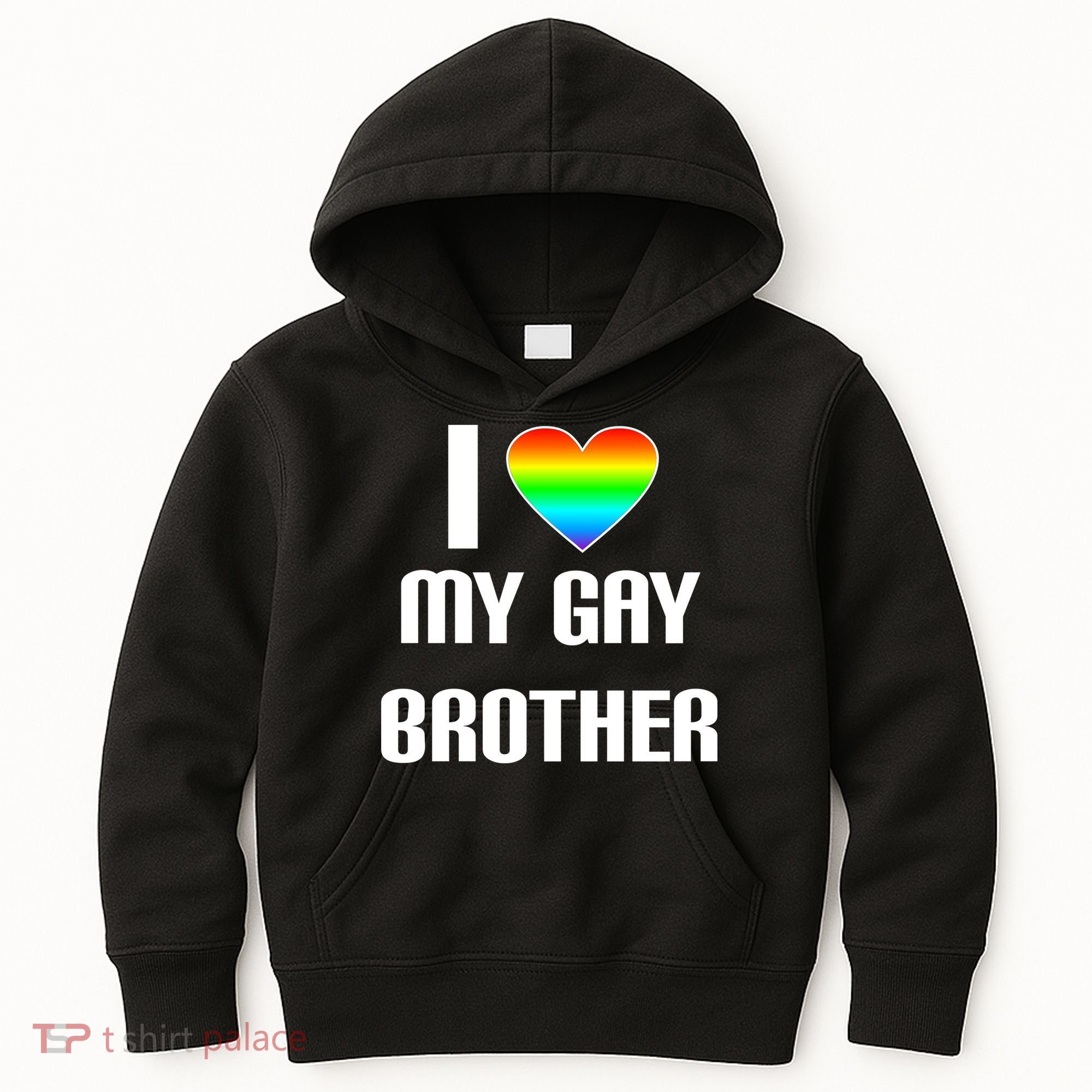 I Heart My Gay Brother Kids Hoodie