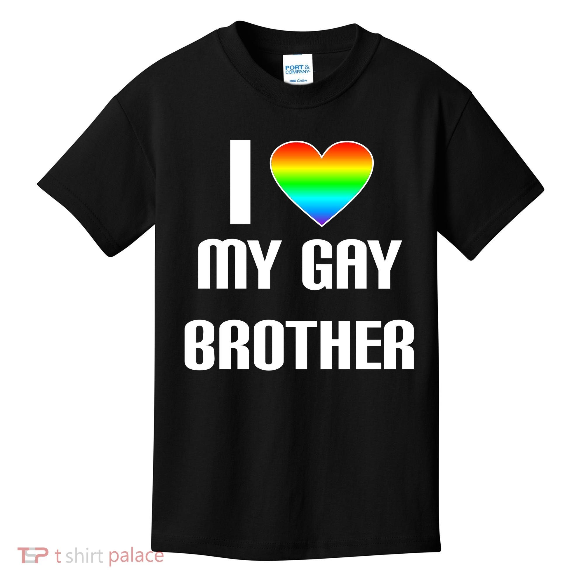 I Heart My Gay Brother Kids T-Shirt