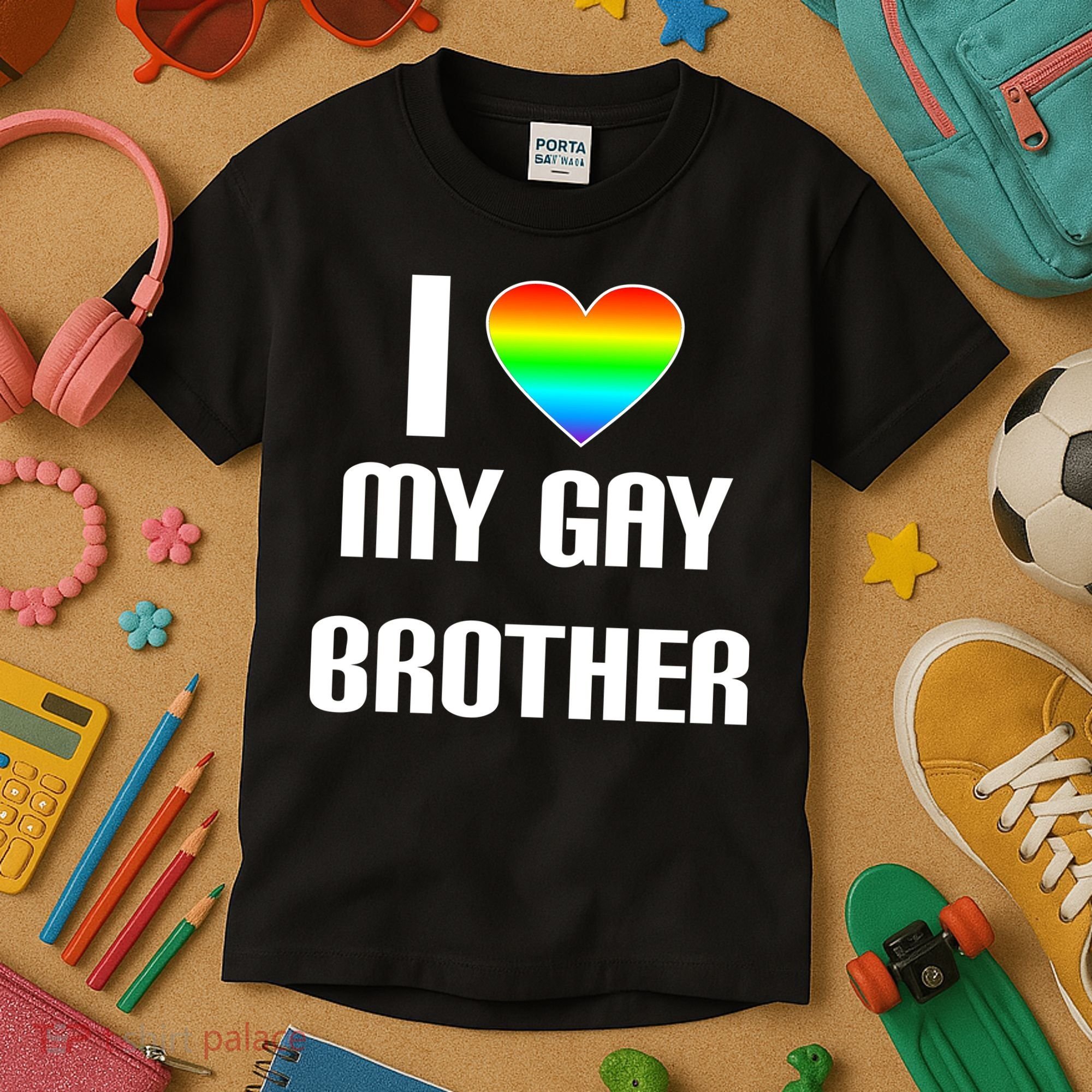 I Heart My Gay Brother Kids T-Shirt
