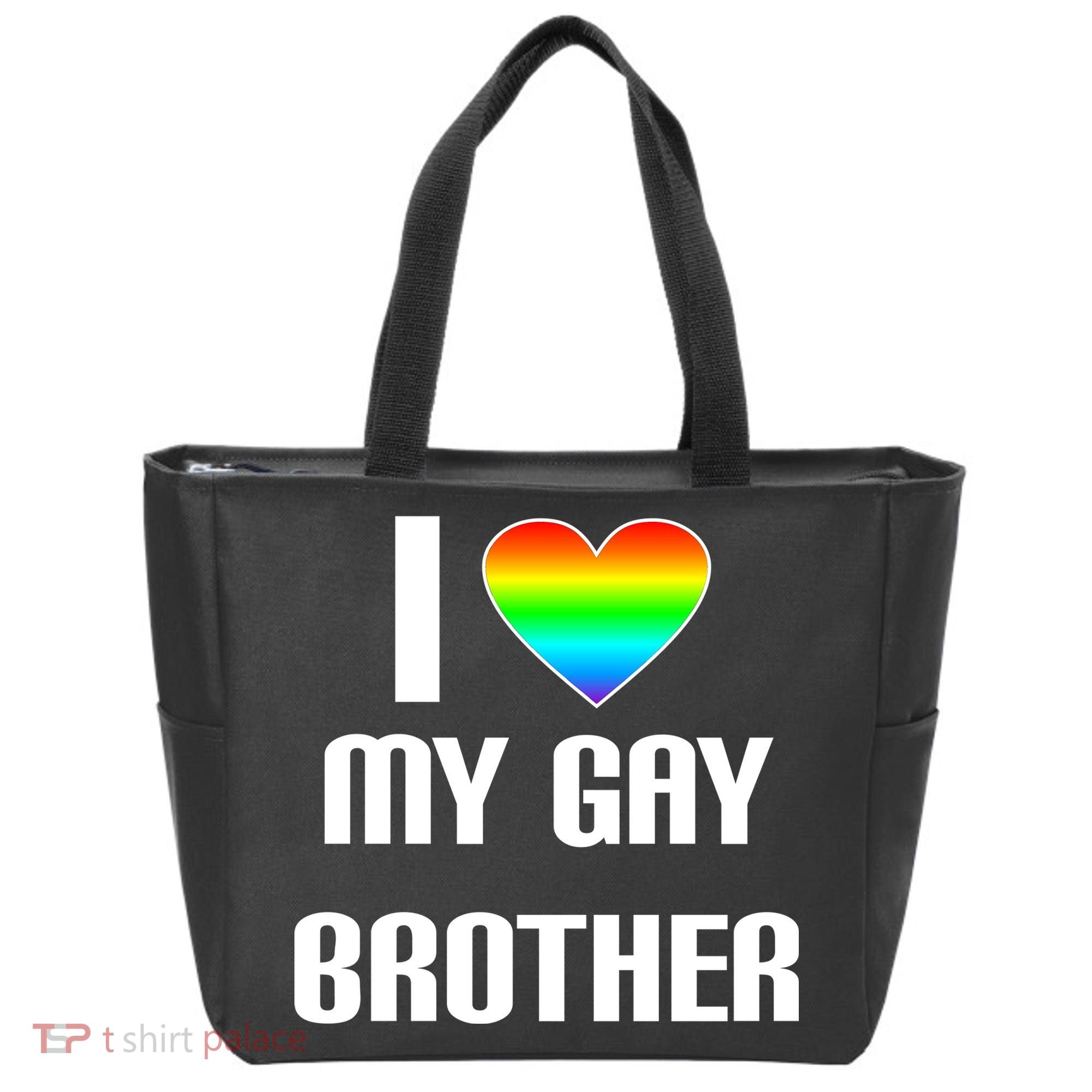 I Heart My Gay Brother Tote Bag