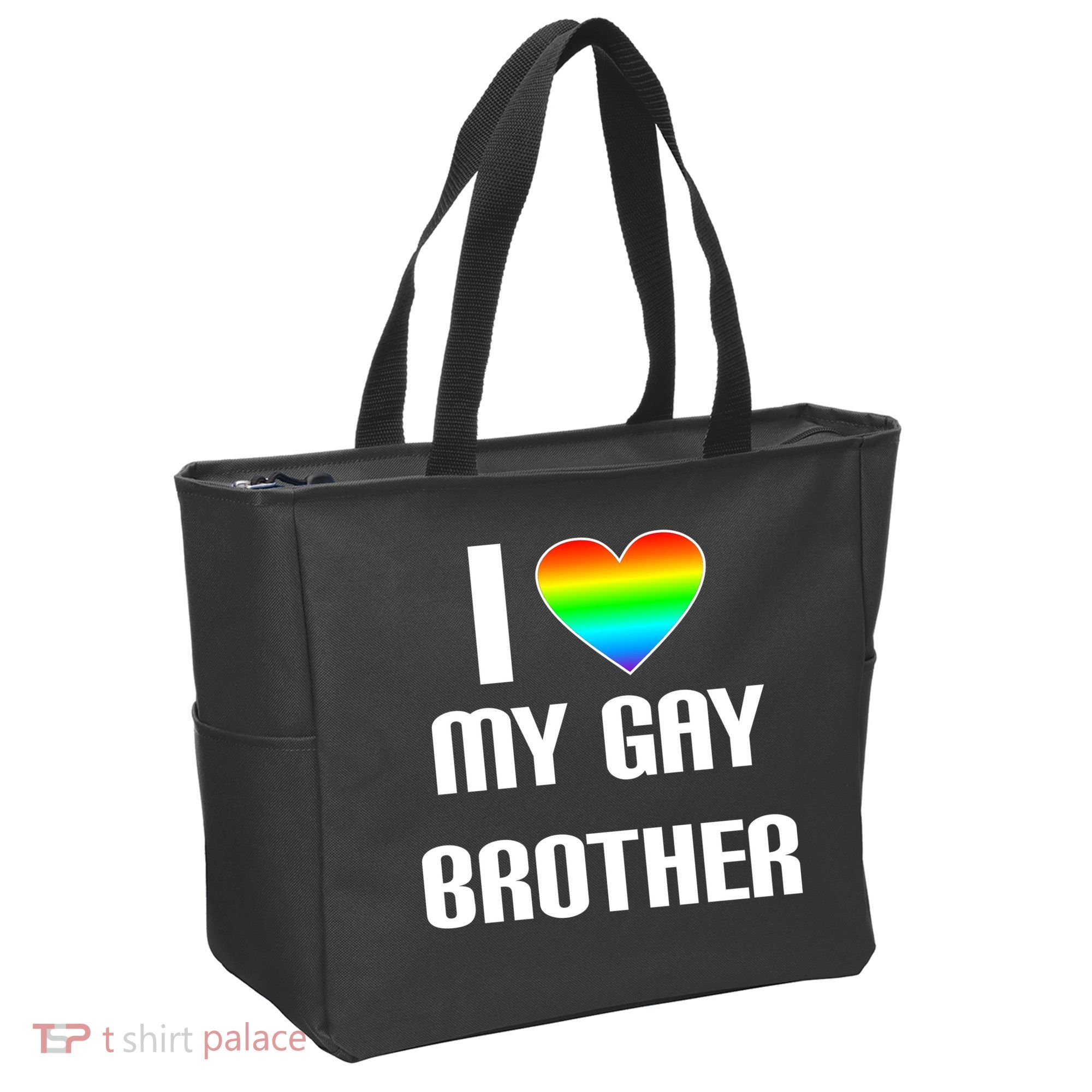 I Heart My Gay Brother Tote Bag