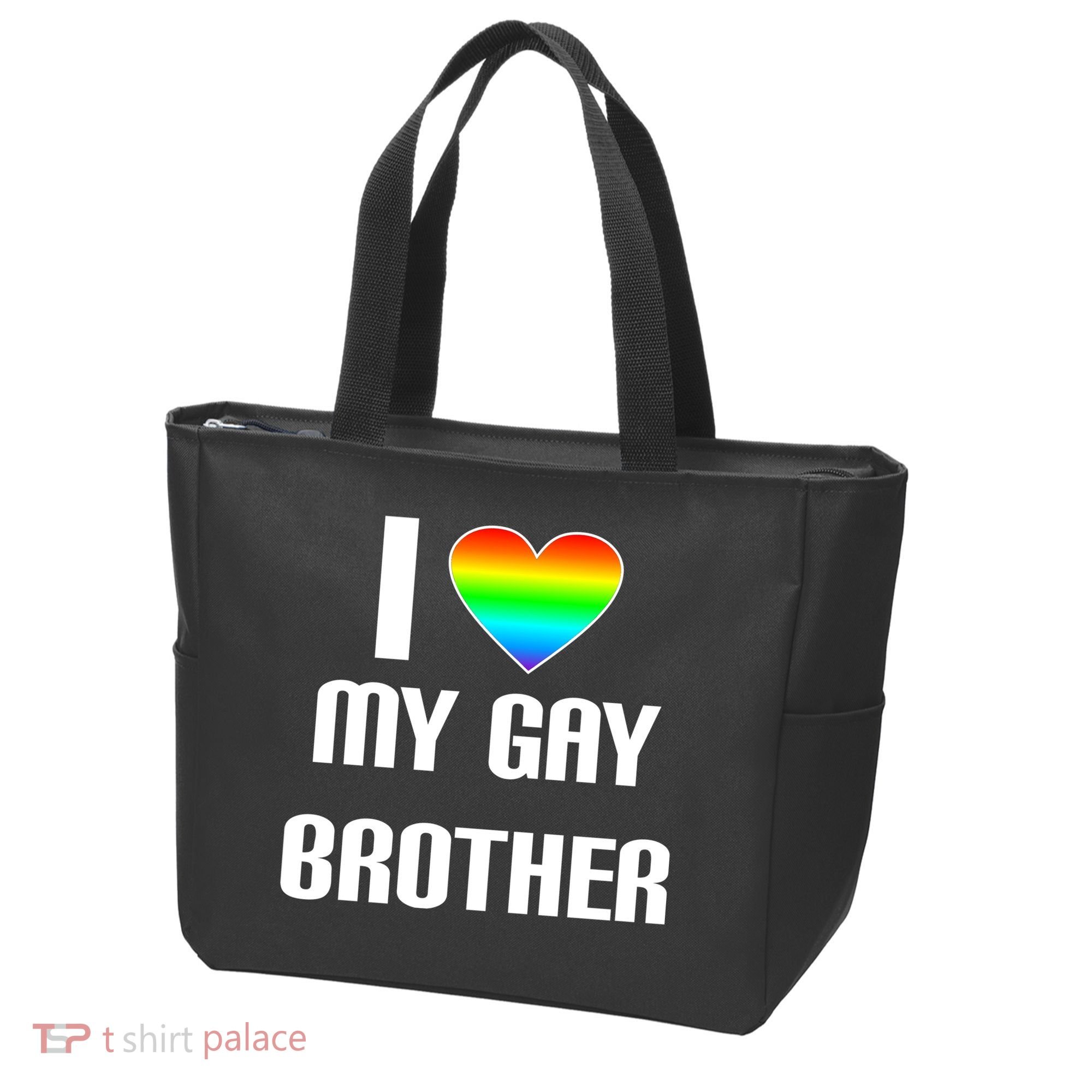 I Heart My Gay Brother Tote Bag