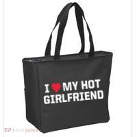 I Heart My Hot Girlfriend Fenny Couples Tote Bag thumb 2