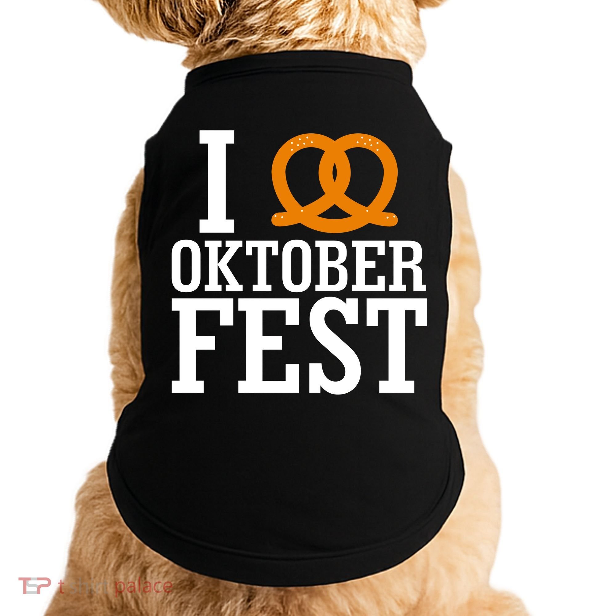 I Heart Oktoberfest Pretzel Doggie Tank